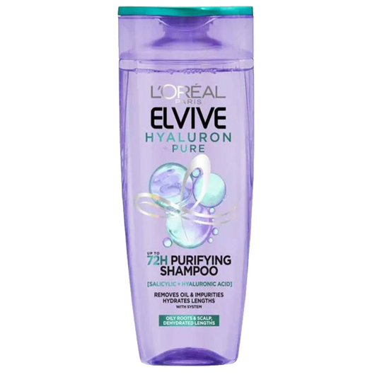 Loreal Elvive Oily Scalp Dehydratet Lengths 400ml لوريال باريس الفيف شامبو لفروة الراس الدهنية 400مل