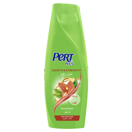 Pert Plus Shampoo Length & Strength 400ml برت بلس شامبو للشعر الطويل بزيت اللوز 400 مل