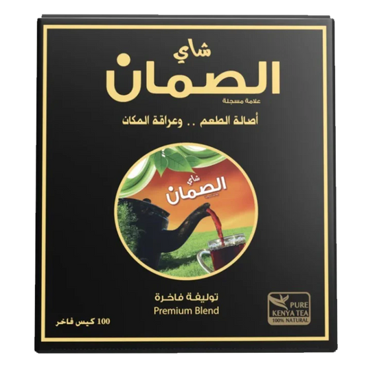 Al Suman Kenya Black Tea 100 Bags   الصمان شاي كيني فاخر علاقي الأسود 100 كيس