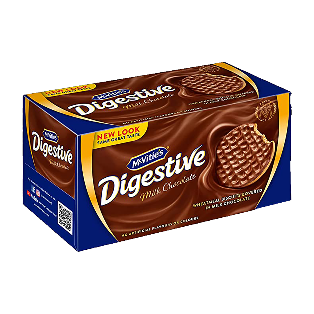 McVities Digestive Milk Chocolate Biscuit 300g مكفتيزبسكويت القمح شوكولاته الحليب 300غم