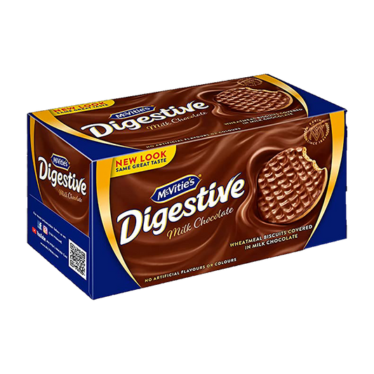 McVities Digestive Milk Chocolate Biscuit 300g مكفتيزبسكويت القمح شوكولاته الحليب 300غم