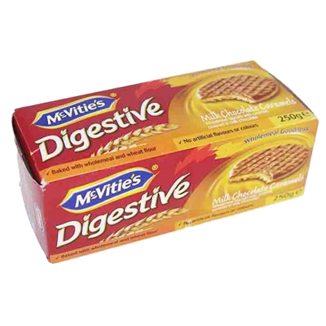 MCVITIES DIGESTICE CARAMEL 250gm مكفتيز شوكلاتة بالكراميل 250 جرام