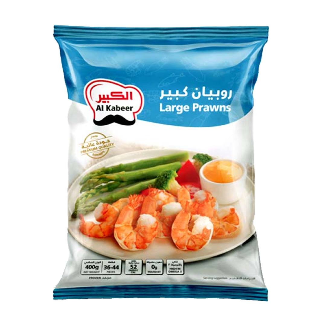 Al Kabeer Prawns Large 400g الكبير روبيان كبير 400جم