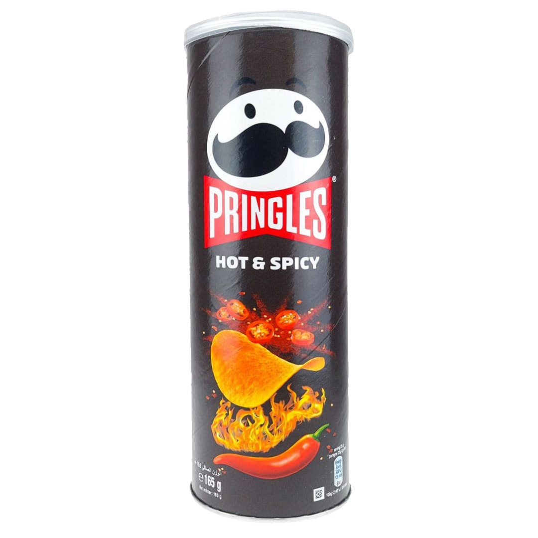 Pringles Potato Chips Hot Spicy 165g برينجلز شيبس حراق 165 جرام