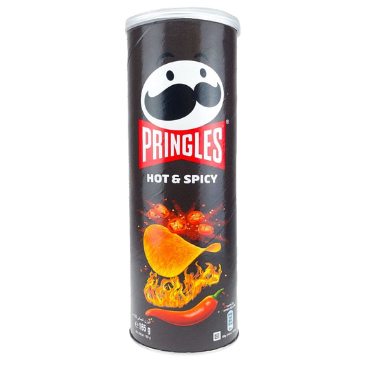 Pringles Potato Chips Hot Spicy 165g برينجلز شيبس حراق 165 جرام