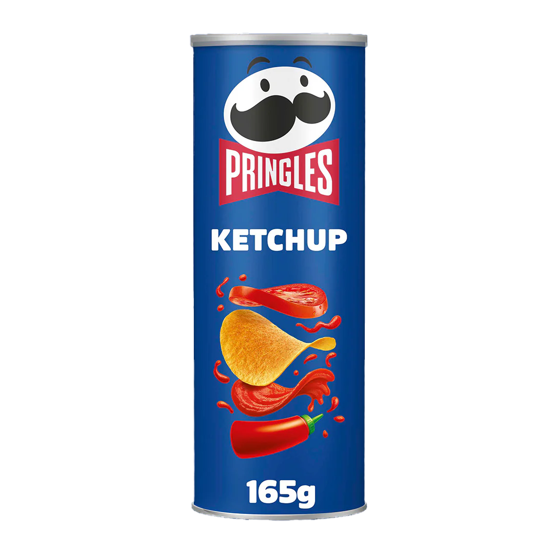 PRINGLES CHIPS KETCHUP 165g برانجلز سناك مقرمش بطعم الكاتشب 165جرام