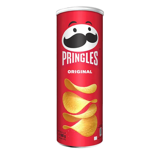 PRINGLES CHIPS ORIGINAL 165g برينجلز سناك مقرمش الاصلي 165جرام