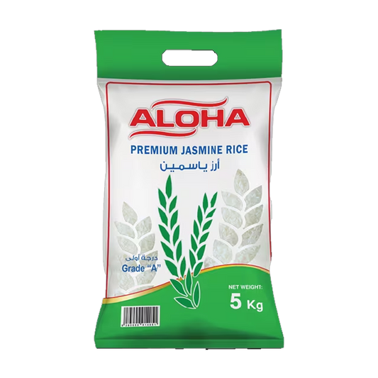 Aloha Premium Jasmine Rice 5 kg منارة ارز الياسمين درجة اولى 5 كيلو