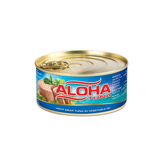 Aloha Light Tuna In Vegetable Oil 100g الوها تونة خفيف بالزيت النباتي 100غم