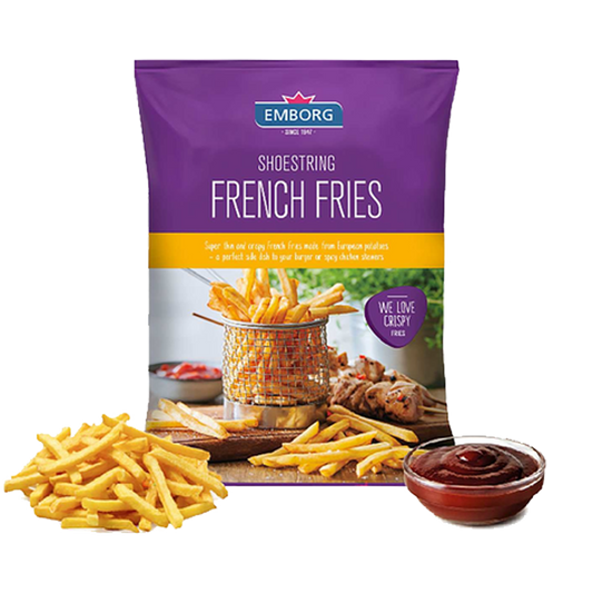 Emborg French Fries Shoestring 1kg القريشي امبورج بطاطس مقلية شوسترينغ  1 كيلو