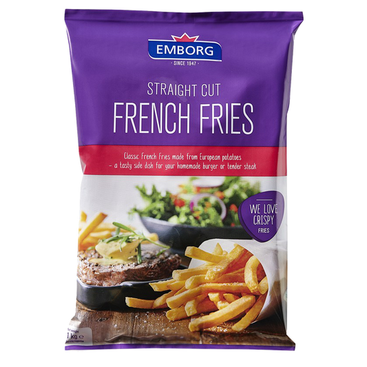 القريشي امبورج بطاطس مقلية رفيعة 1 كيلو Emborg Straight Cut French Fries 1kg