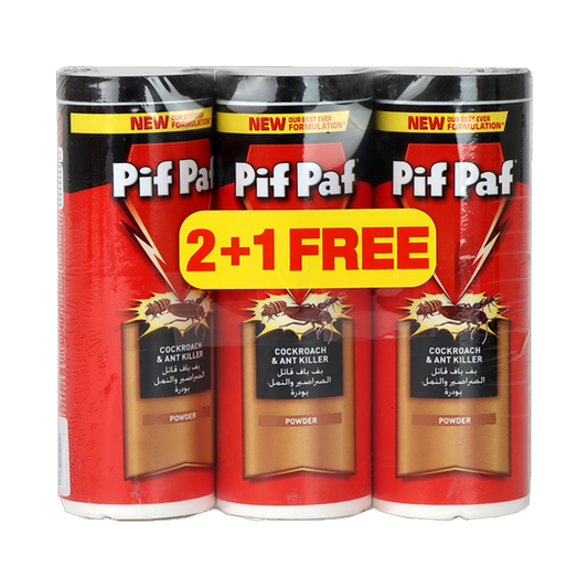 Pif Paf Cockroach & Ant Killer Powder 2+1Free x 100gm بف باف بودرة 100غم 2+1 مجانا