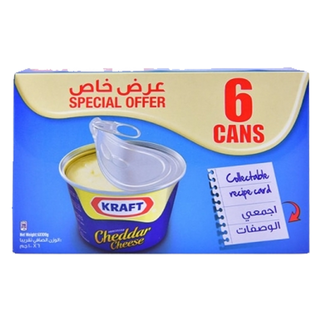 كرافت جبنة تشدر المطبوخة عرض خاص 6×100غ | Kraft Cheddar Cheese Special Offer 6x100g