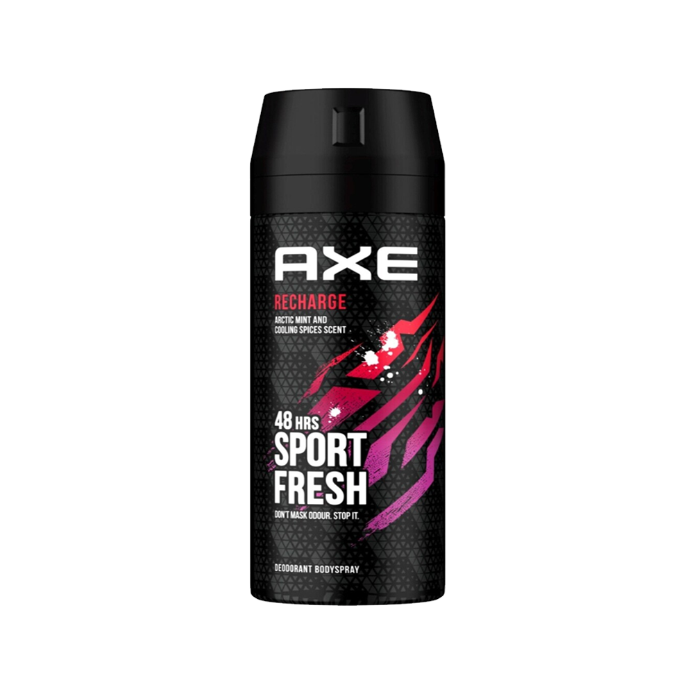 Axe Recharge Deodorant Sport Fresh 150 ml اكس مزيل عرق رتشارجر 150 مل