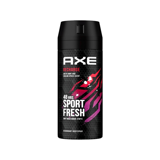 Axe Recharge Deodorant Sport Fresh 150 ml اكس مزيل عرق رتشارجر 150 مل