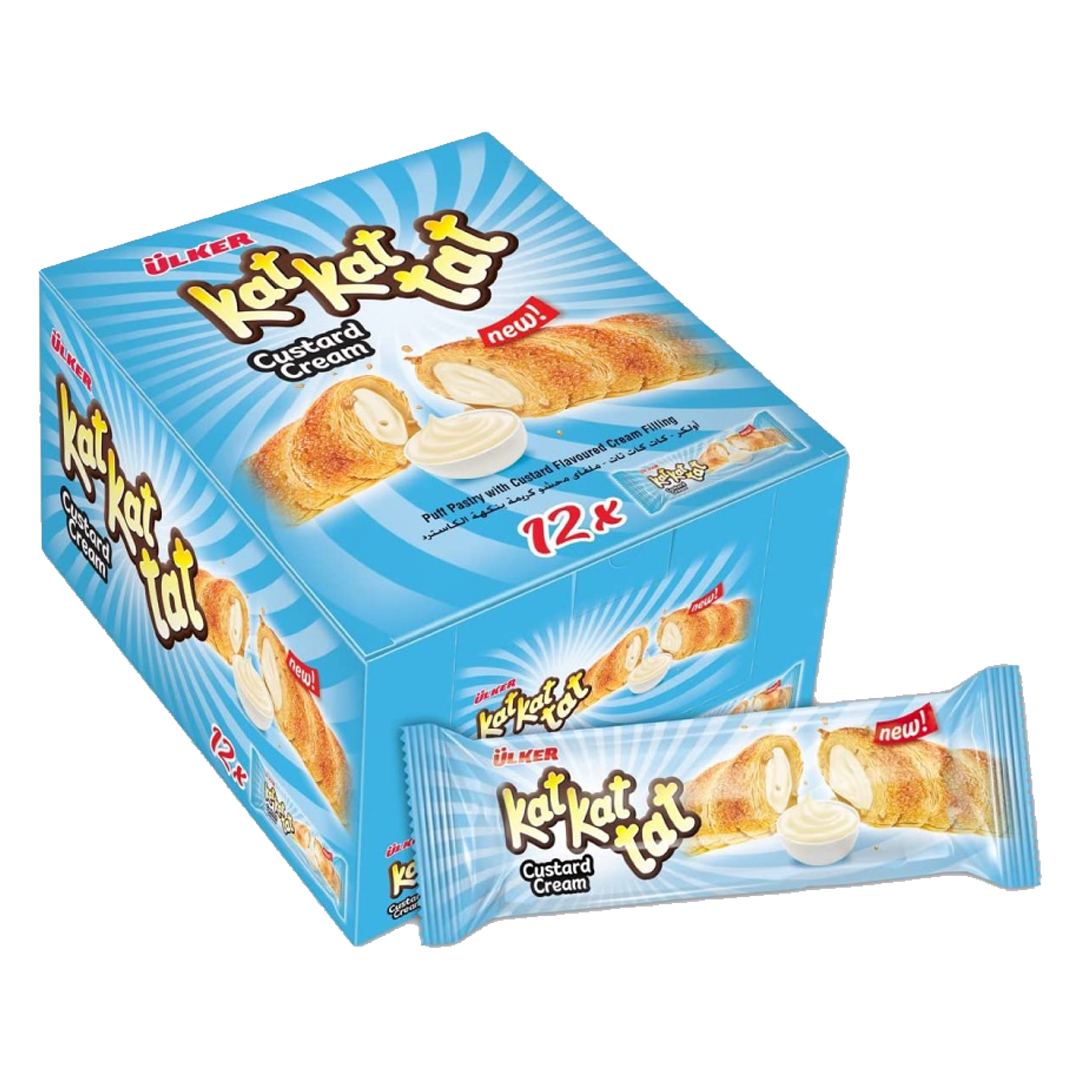 ULKER KAT KAT TAT CUSTARD CREAM 12 X 24G كت كات تات كاسترد 24 جرام