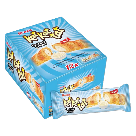 ULKER KAT KAT TAT CUSTARD CREAM 12 X 24G كت كات تات كاسترد 24 جرام
