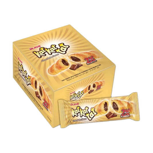 ULKER KAT KAT TAT CHOCOLATE 12X24gm اولكر كت كات صغير محشو بكريمة الكاكاو بالشوكلاتة 12*24 جرام