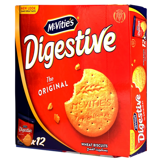 McVities Digestive Biscuit Original 12x33.3gm مكتفيز بورشن شوكلاتة 12*33.3جرام