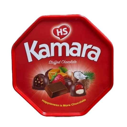 Kamara Red Tub Chocolate 700g اتش اس كمارا شوكلاتة احمر علبة 700 جرام