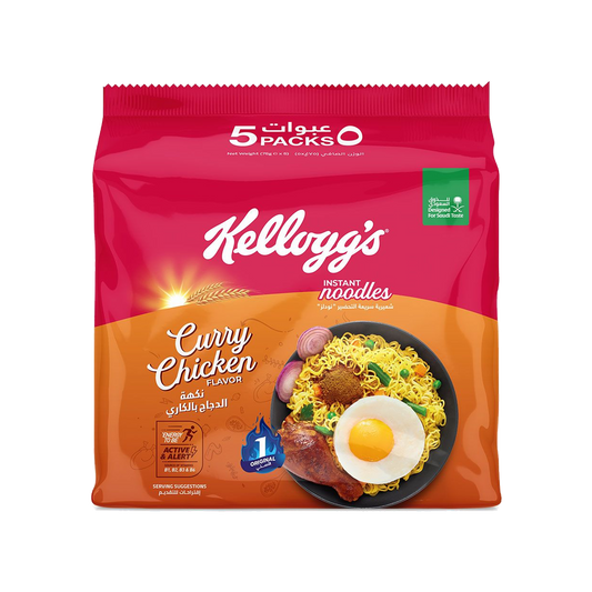 Kelloggs Instant Noodles Chicken Curry Flavor 75 Grams كيلوجز شعيرية سريعة التحضير نكهة الدجاج بالكاري 75 جرام