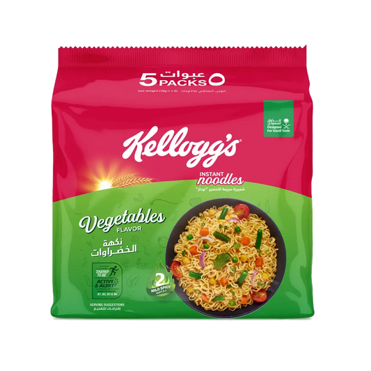Kelloggs Instant Noodles Vegetable Flavor 75 Grams كيلوجز شعيرية سريعة التحضير نكهة خضار 75 جرام