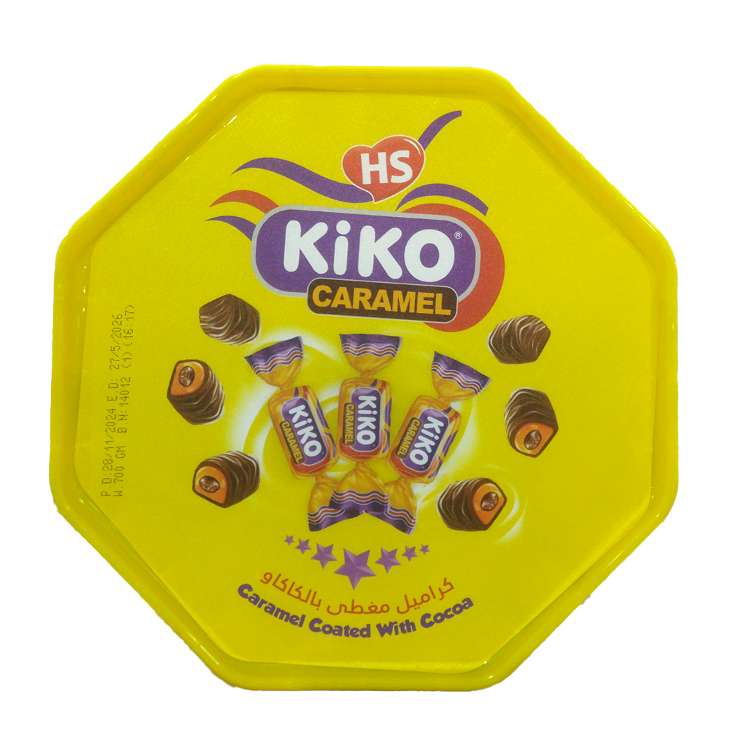 اتش اس كيكو كارميل مغطى بالكاكاو 700 جرام Hs Kiko Caramel Coated With Cocoa 700 gr