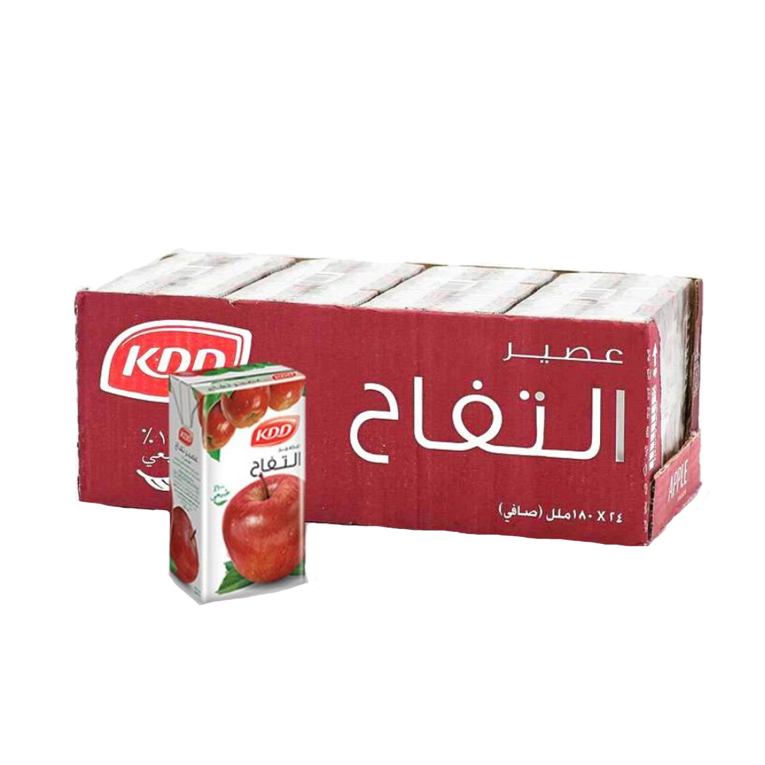 KDD Apple 180ml x 24 كي دي دي تفاح 180مل