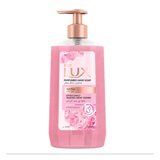 Lux Perfumed Hand Wash Soft Rose 250ml لوكس صابون سائل معطر الورد الناعم 250 مل