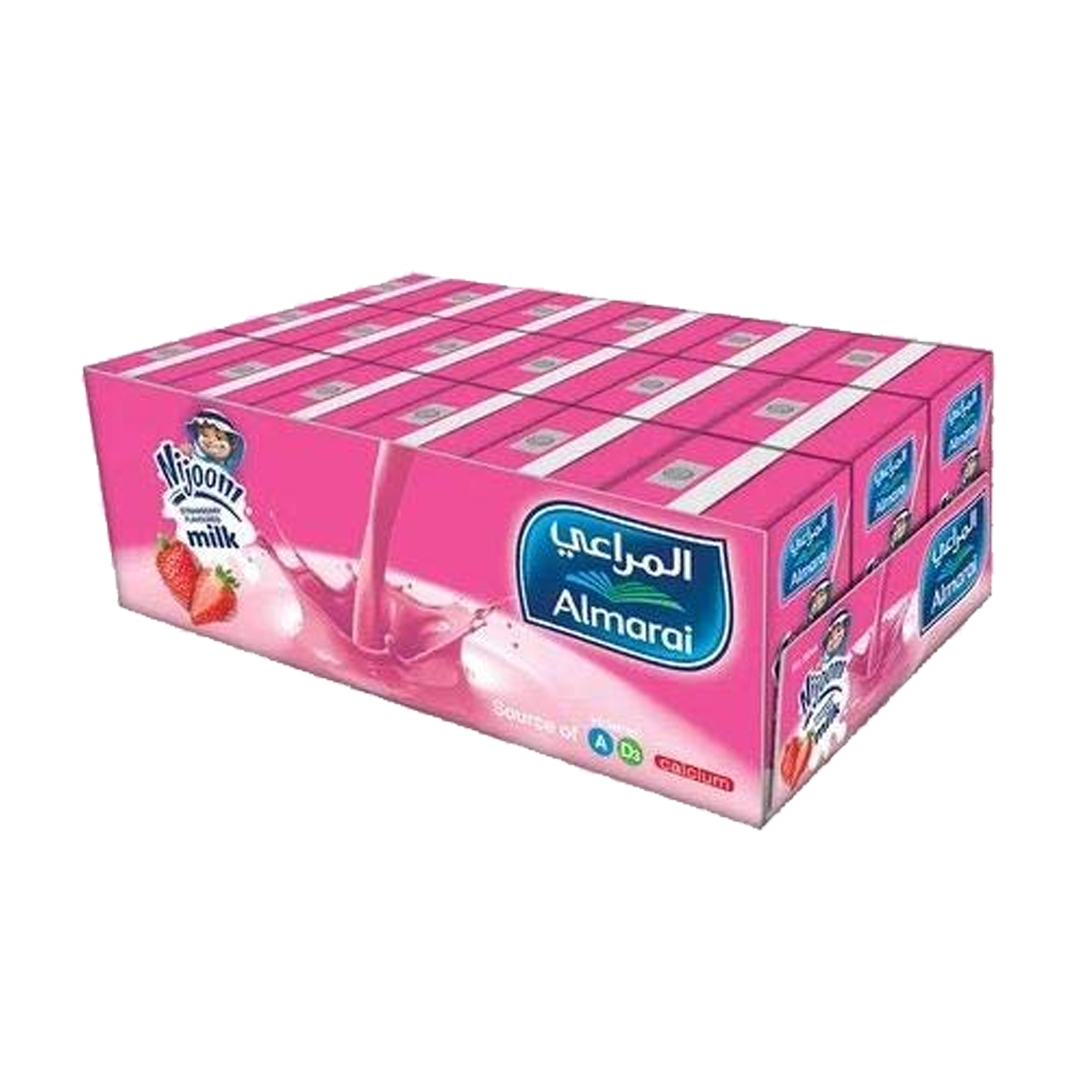 Almarai Nijoom Strawberry Flavoured Milk 150ml المراعي نجوم حليب بنكهة الفراولة 150مل