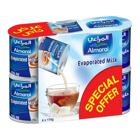 مراعي حليب مبخر عرض خاص  6*170 جرام Almarai Evaporated Milk Special Offer 6x170 Gm