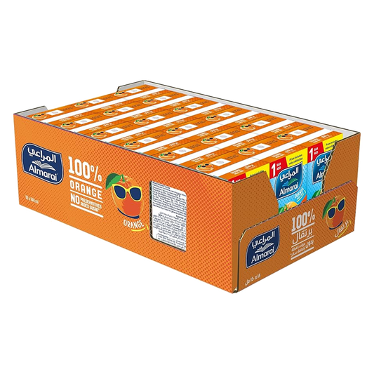 Almarai Orange Juice No Add Sugar 140ml x18xالمراعي عصير برتقال بدون إضافة سكر 140مل