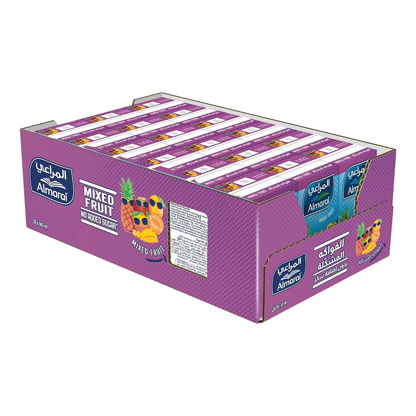 Almarai Mixed Fuit Juice 140ml x18 x المراعي عصير الفواكه المشكلة 140مل