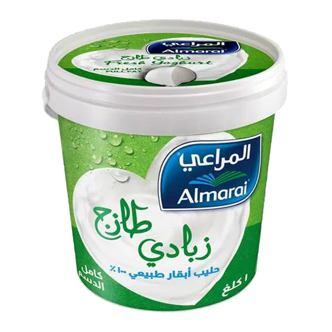 Almarai Fresh Yaghurt Full Fat 1 kg المراعي زبادي طازج كامل الدسم 1 كيلو