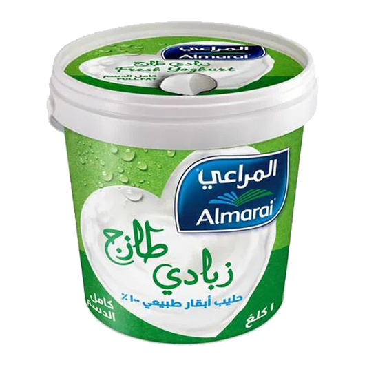 Almarai Fresh Yaghurt Full Fat 1 kg المراعي زبادي طازج كامل الدسم 1 كيلو