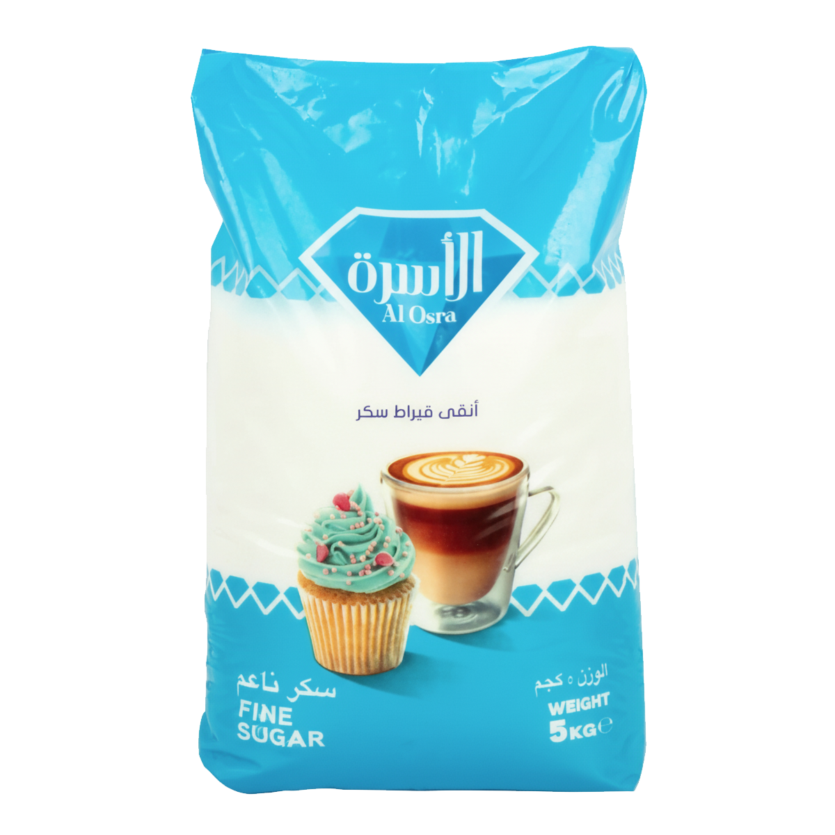 Alosra Fine White Sugar 5kg الاسرة سكر 5 كيلو