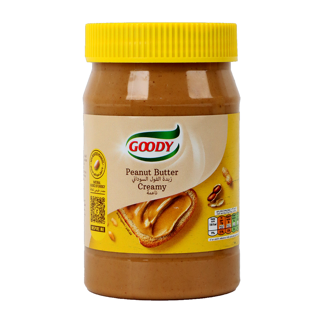 قودي زبدة الفول السوداني ناعم وسط 510غم | Goody Creamy Peanut Butter 510g
