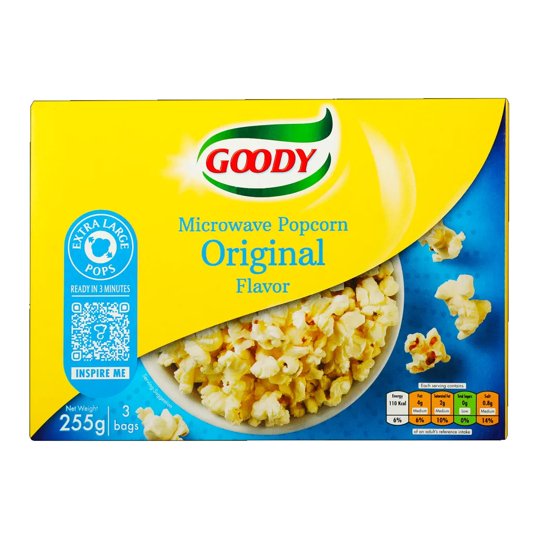 Goody Natural Microwave Popcorn 255g قودي فشار ميكروويف طبيعي 255غ