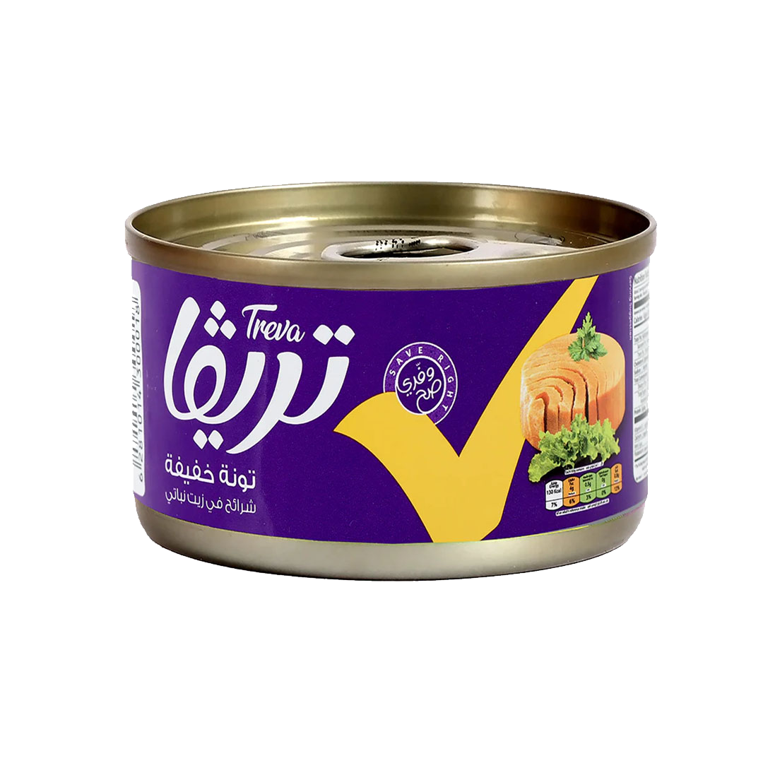Treva Light Meat Tuna In Vegetable Oil 80g تريفا تونة خفيفة في زيت نباتي 80غ