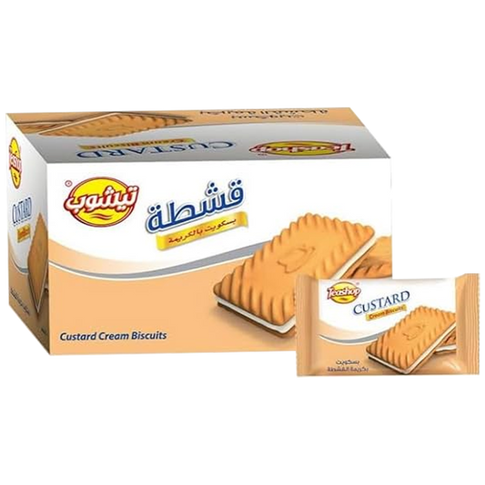Teashop Custard Cream Biscuit, 25 g تيشوب بسكويت قشطة 25 جرام