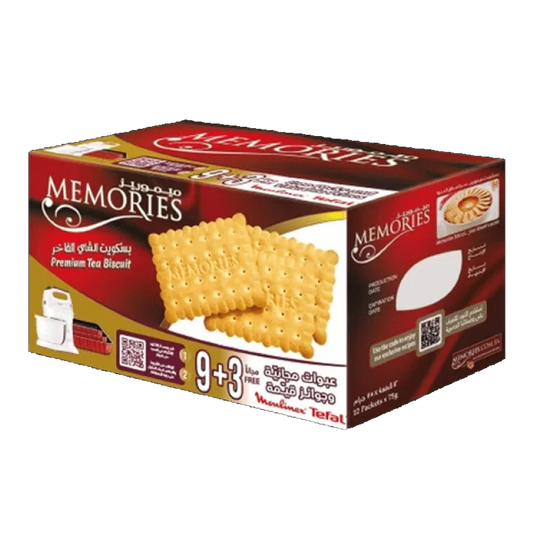 MEMORIES TEA BISCUITS 9+3 80GM ميموريز بسكوت شاي 9+3 80جرام
