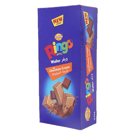 Teashop Ringo Wafer W/Chocolate Cream 12 x 40g تيشوب رينجو كريمة بندبكريمة الشوكلاتة  40 جرام
