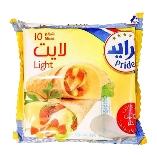 Pride Cheese Slices Light 10's 200gm برايد جبن شرائح لايت 200غم