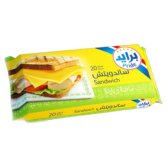 Pride Cheese Slices Sandwich 400gm برايد جبن شيدر سندويش شرائح 400غم