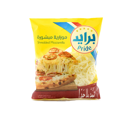 Pride Shredded Mozzarella Cheese180 gm برايد جبنة موزريلا مبشور كامل الدسم  180 جرام