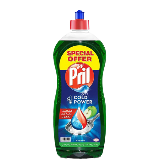 Pril Dishwashing Liquid Apple 1.5ltr بريل سائل غسيل الصحون تفاح 1.5 لتر