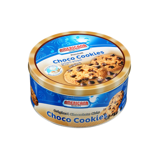 Americana Premium Choco Cookies Original 605gm امريكانا كوكيز صفيح صغير اصلي 605جرام