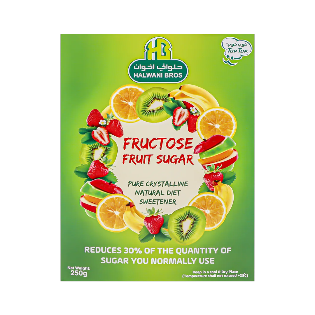 Halawani Fructose Fruit Sugar 250gm حلواني فركتوز سكر فواكه للحميه توب توب 250غم