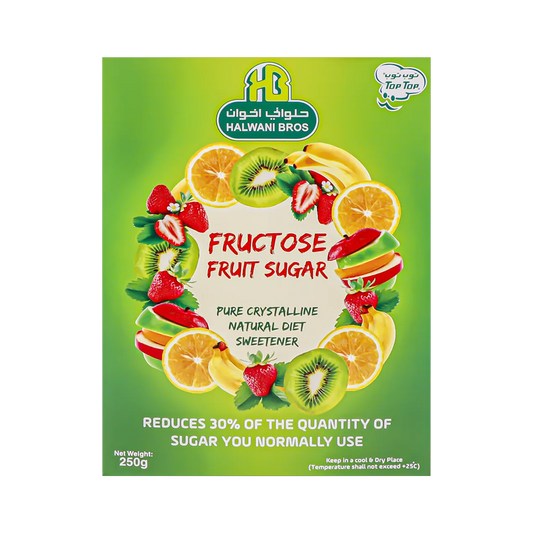 Halawani Fructose Fruit Sugar 250gm حلواني فركتوز سكر فواكه للحميه توب توب 250غم