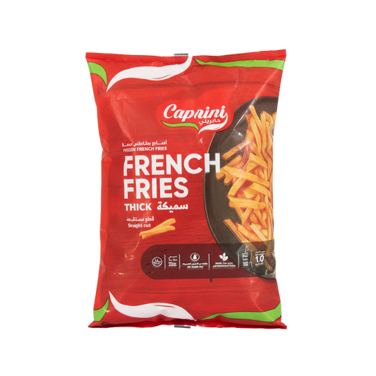 Caprini Frozen French Fries Thick 1 kg كابريني اصابع بطاطس مجمدة سميكة 1 كيلو